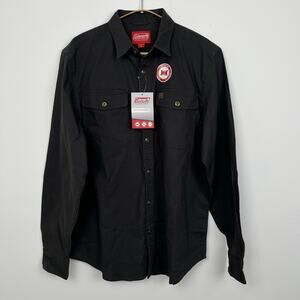 Men’s Coleman Size Medium‎ Shirt Stretch Comfort Work Color Raven Charcoal Gray